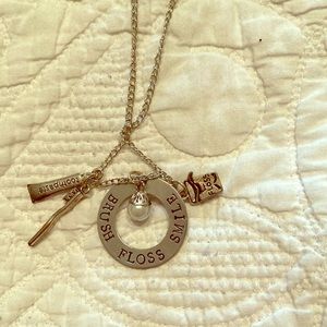 Dental inspired charm necklace